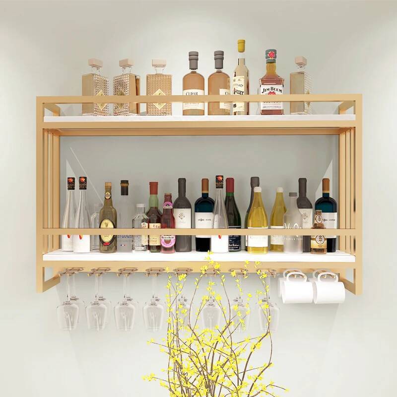 Wine To Beer To Liquor - Cave de metal rack de vinho