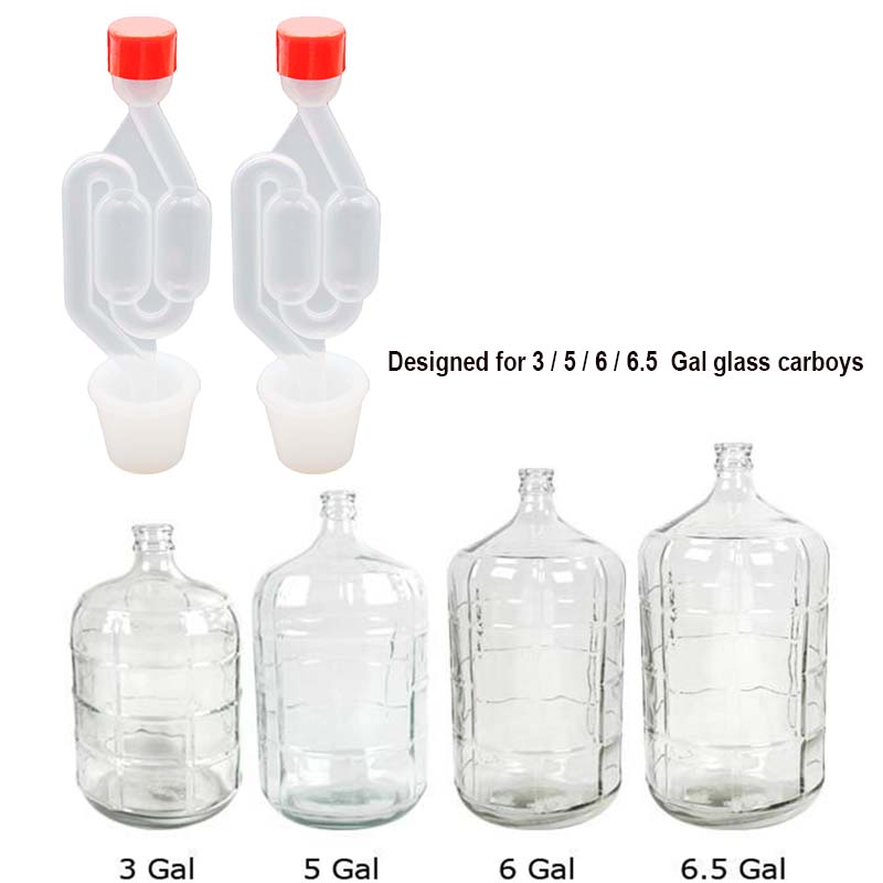 Wine Beer Type - S tipo duplo bolha airlock e
