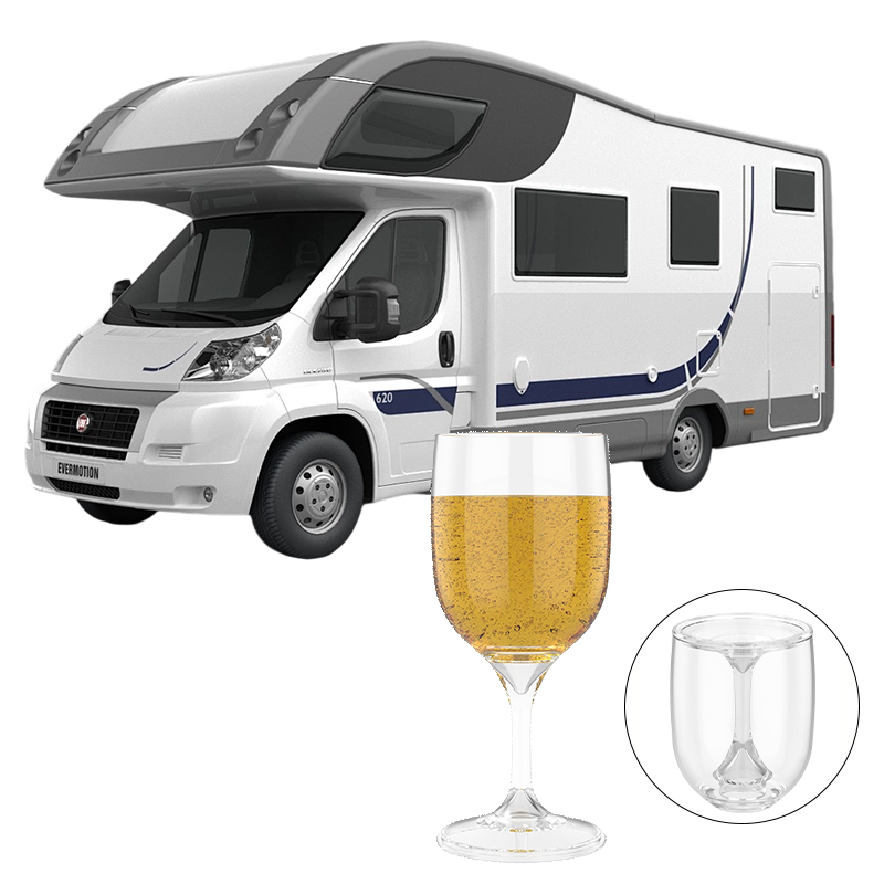 Wine & Beer Quito - Copo de vinho dobrável transparente, vidro