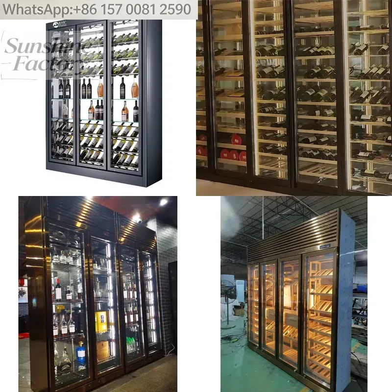 Wine Beer Fridge Cabinet - Frigobar Elétrico com 3 Portas de