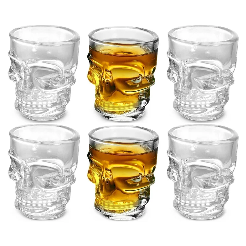 1/2 pçs crânio cabeça tiro cop - Wine To Beer To Liquor avaliação e preço