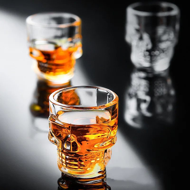 1/2 pçs crânio cabeça tiro cop - Wine To Beer To Liquor avaliação e preço